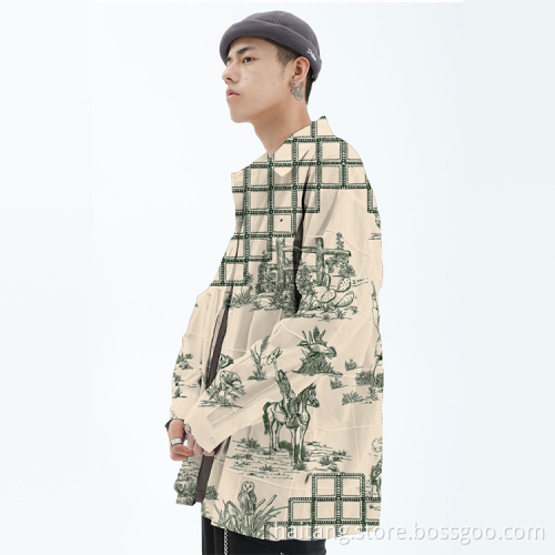 High-class Digital Printing Fabric Woven Garments Classic